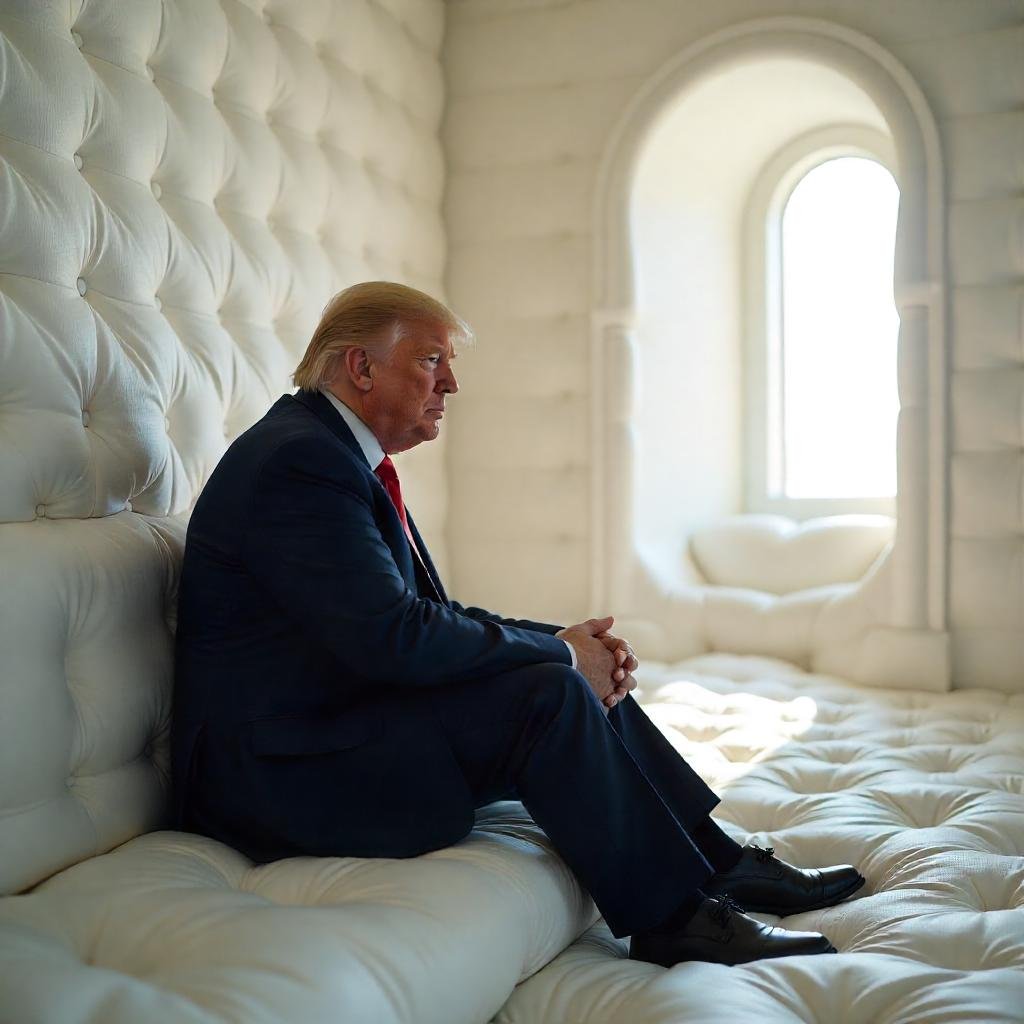 Donald J. Trump where he belongs - in a padded hospital room.
